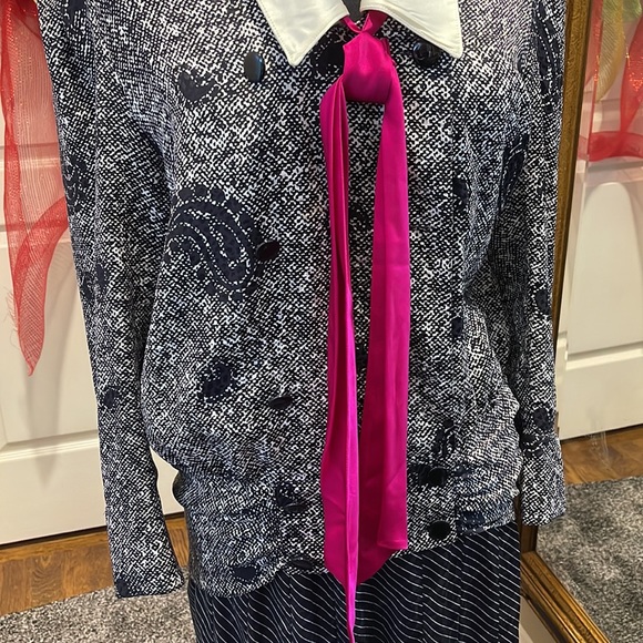 VINTAGE LOUIS FERAUD DRESS BOUGHT AT PENNY PALMER SIZE 10. Black / Cream - Picture 12 of 15